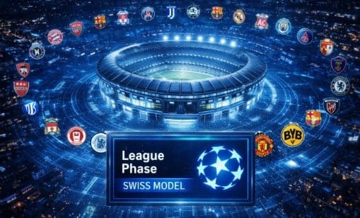 Ilustrasi penjelasan format baru Liga Champions 2026 sistem fase liga