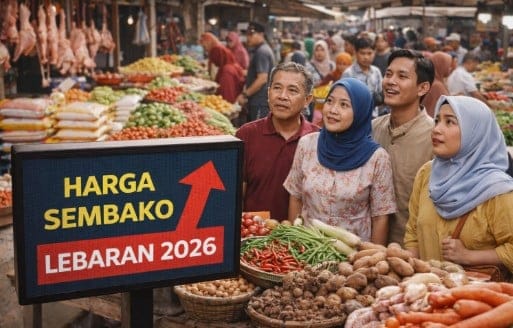 Update harga sembako menjelang Lebaran 2026 di pasar tradisional