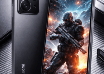 Tampilan layar depan Xiaomi Redmi Note 15 Pro yang jernih dengan bezel sangat tipis