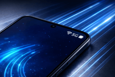 Ilustrasi logo 5G pada layar smartphone sebagai daftar HP 5G termurah 2026
