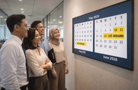 Tampilan dokumen resmi SKB 3 Menteri mengenai jadwal cuti bersama tahun 2026