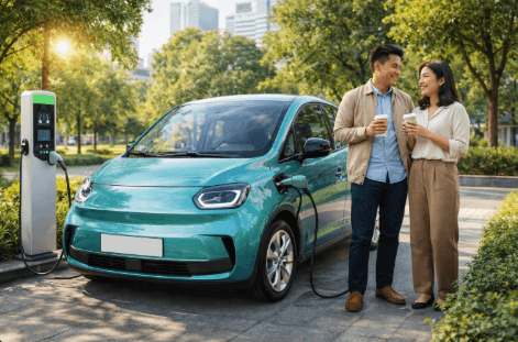 Tampilan interior modern dan layar sentuh canggih dari mobil listrik murah tahun 2026