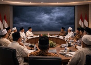 Suasana diskusi ulama saat sidang isbat penentuan istikmal ramadan 1447 h