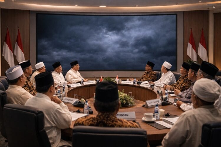 Suasana diskusi ulama saat sidang isbat penentuan istikmal ramadan 1447 h