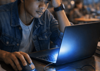 Infografis trik tebus piringan keras eksternal yang menampilkan mahasiswa mencari memori cadangan mahasiswa.