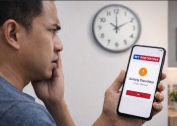 Tampilan status verifikasi pada aplikasi MyPertamina yang sedang diproses oleh sistem