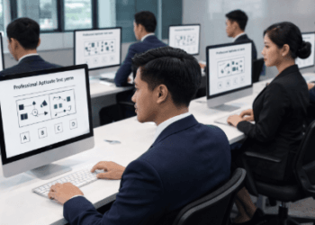 Suasana pelaksanaan Tes Bank Mandiri Medan bagi calon karyawan baru