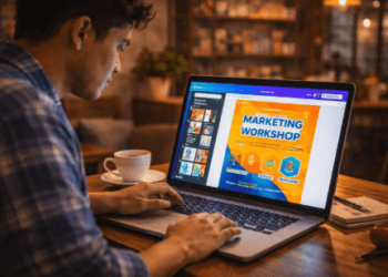 Infografis panduan jual karya grafis maya yang menampilkan mahasiswa menawarkan pembuatan visual kreatif bernilai uang.