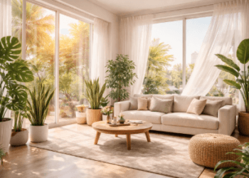 Menerapkan konsep rumah sejuk Medan dengan menata tanaman indoor dan ventilasi silang saat fenomena cuaca panas ekstrem 2026.