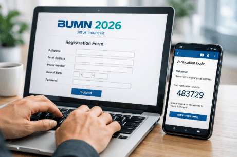 Proses pendaftaran BUMN Medan secara online melalui portal resmi rekrutmen nasional tahun 2026.