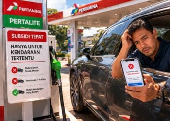 Petugas SPBU memeriksa jenis kendaraan mewah yang ingin mengisi BBM pertalite 2026