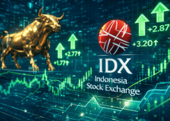 Tampilan grafik pertumbuhan bursa efek yang menunjukkan daftar saham terbagus untuk masa depan.