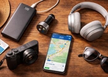 Koleksi gadget traveling mudik 2026 terbaru di dalam kabin mobil