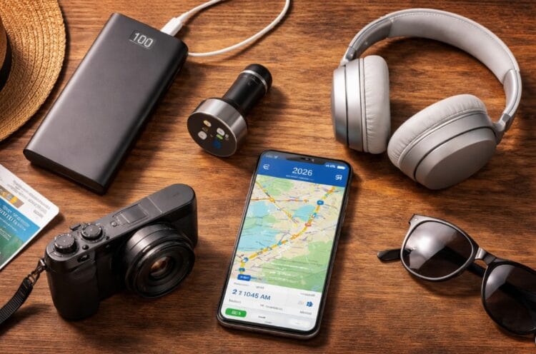 Koleksi gadget traveling mudik 2026 terbaru di dalam kabin mobil