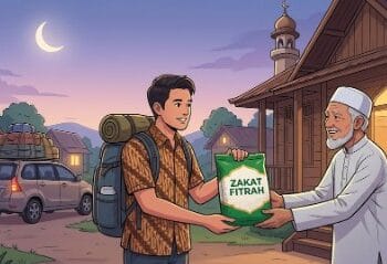 Ilustrasi hukum bayar zakat fitrah saat mudik di kampung halaman
