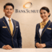 Petugas bank yang ramah sedang bersiap melayani nasabah dalam program Lowongan Bank Sumut 2026.