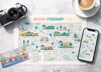Panduan rencana perjalanan atau Itinerary Wisata Seni Medan 2026 yang lengkap.