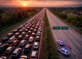 Infografis jadwal sistem one way dan contraflow arus balik lebaran 2026 di jalan tol