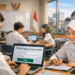 Siswa mendaftar PPDB Medan secara online melalui laptop