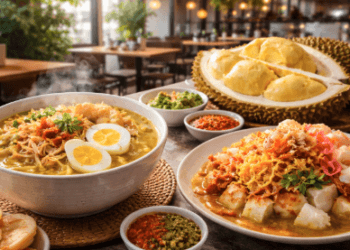Sajian ragam Kuliner Legendaris Medan 2026 yang menggugah selera di restoran modern yang bersih dan nyaman.