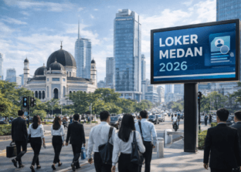 Suasana pusat kota yang modern mendukung melimpahnya peluang loker Medan 2026 bagi para pencari kerja profesional maupun lulusan baru.