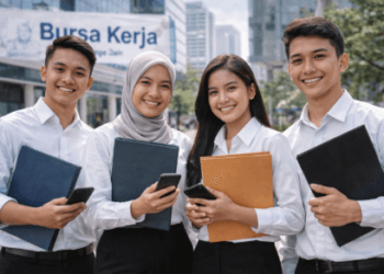 Sekelompok lulusan SMA di Medan yang antusias mencari lowongan kerja Medan tamatan SMA 2026 dengan menyiapkan berkas lamaran dan memantau informasi loker terbaru.