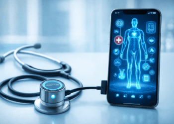 Penggunaan aplikasi kecerdasan buatan guna mendeteksi gejala penyakit awal secara cepat melalui perangkat ponsel.