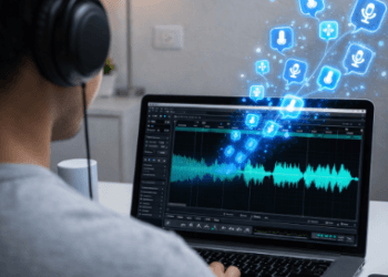 Proses konversi teks menjadi suara narasi yang terdengar sangat alami menggunakan teknologi sintesis suara kecerdasan buatan terbaru.