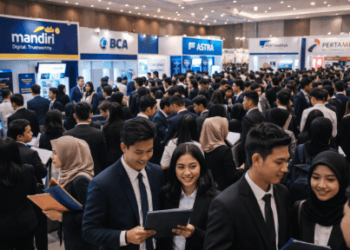Suasana pameran kerja Medan Career Expo 2026.