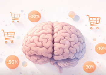 Ilustrasi konsep dalam memahami psikologi belanja konsumen yang sering kali dipengaruhi oleh dorongan emosional dan tawaran diskon.