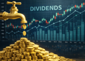 Ilustrasi konsep dividen investing sebagai sumber pendapatan pasif yang tumbuh secara rutin dari kepemilikan saham.