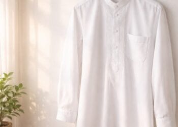 Pakaian muslim sederhana yang bersih dan rapi untuk memaknai baju baru lebaran 2026