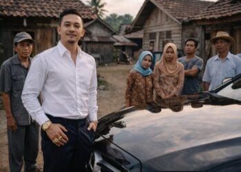 Ilustrasi fenomena pamer harta saat lebaran dan flexing di kampung halaman