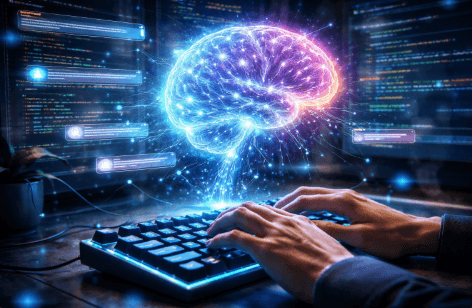 Infografis Panduan Belajar Prompt Engineering yang menjelaskan struktur perintah mulai dari konteks, tugas, hingga format output.