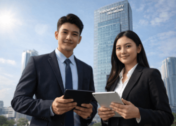 Infografis Panduan Karir Medan 2026 mengenai strategi sukses menembus rekrutmen perusahaan elite dan BUMN.