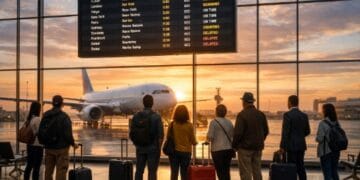 Suasana terminal bandara untuk persiapan penerbangan internasional 2026