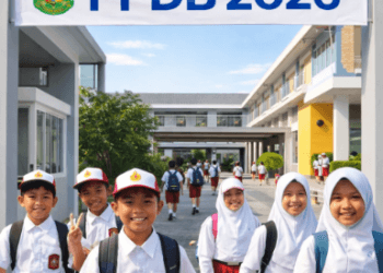 Infografis Panduan PPDB Medan 2026 mengenai jadwal pendaftaran sekolah dan syarat jalur zonasi online.