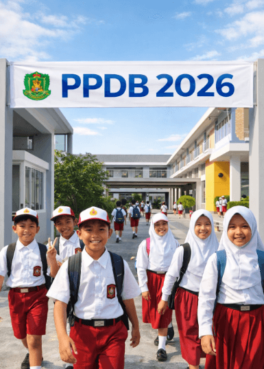 Infografis Panduan PPDB Medan 2026 mengenai jadwal pendaftaran sekolah dan syarat jalur zonasi online.