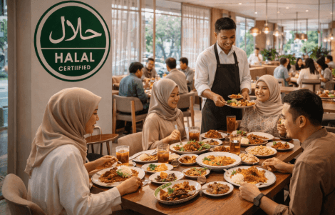 Suasana nyaman di salah satu destinasi Wisata Kuliner Halal Medan 2026.