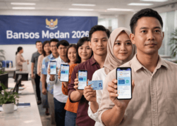 Suasana pendaftaran bansos Medan 2026 melalui layanan digital yang transparan dan memudahkan masyarakat mendapatkan bantuan pemerintah.