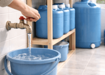 Strategi persiapan menghadapi krisis air bersih saat kemarau di Medan dengan cara hemat air dan stok air tandon.