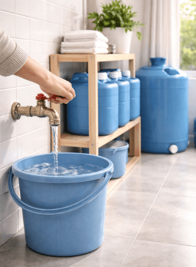 Strategi persiapan menghadapi krisis air bersih saat kemarau di Medan dengan cara hemat air dan stok air tandon.