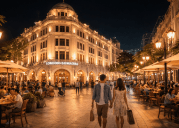 Keindahan arsitektur kolonial yang terawat di Kesawan City Walk 2026.