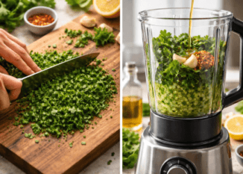 Perbandingan teknik pembuatan guna mengungkap Rahasia Saus Chimichurri Segar yang autentik.