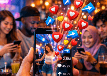 Visualisasi grafik interaksi media sosial yang meningkat tajam berkat penerapan teknik pembukaan konten yang menarik perhatian dalam waktu singkat.