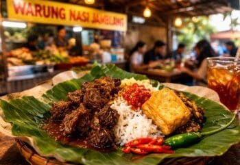 Sajian lezat Nasi Jamblang khas Cirebon sebagai kuliner legendaris jalur pantura 2026