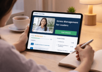 Pemanfaatan platform pendidikan digital guna mempelajari strategi psikologis dalam menghadapi tekanan pekerjaan di era modern.