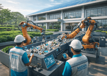 Fasilitas pengolahan limbah canggih yang mendukung sistem Pengelolaan Sampah Medan 2026.