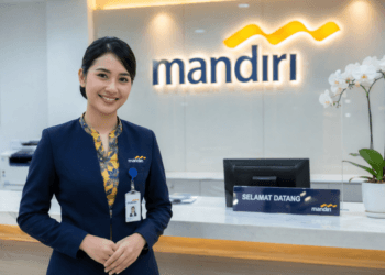 Infografis, resepsionis wanita karir karyawan bank mandiri