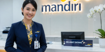 Infografis, resepsionis wanita karir karyawan bank mandiri